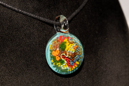Coral Reef Glass Pendant Necklace | Handblown Borosilicate Ocean Jewelry | Beach & Sea Inspired Gift