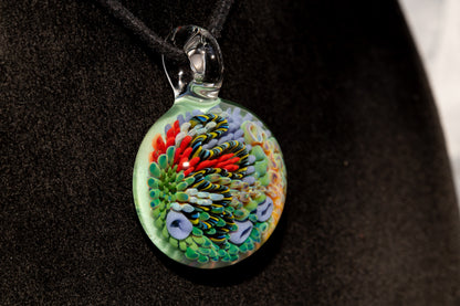 Coral Reef Glass Pendant Necklace | Handblown Borosilicate Ocean Jewelry | Beach & Sea Inspired Gift