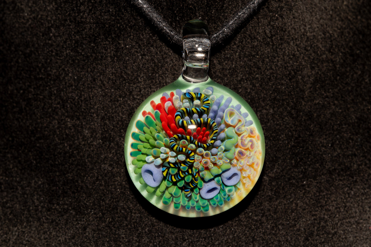 Coral Reef Glass Pendant Necklace | Handblown Borosilicate Ocean Jewelry | Beach & Sea Inspired Gift