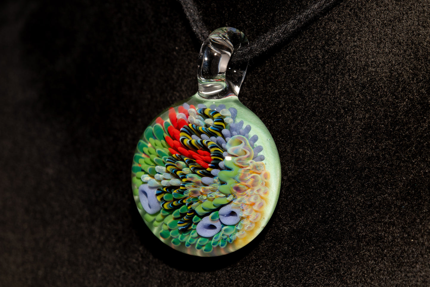 Coral Reef Glass Pendant Necklace | Handblown Borosilicate Ocean Jewelry | Beach & Sea Inspired Gift