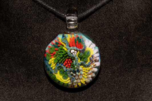 Coral Reef Glass Pendant Necklace | Handblown Borosilicate Ocean Jewelry | Beach & Sea Inspired Gift