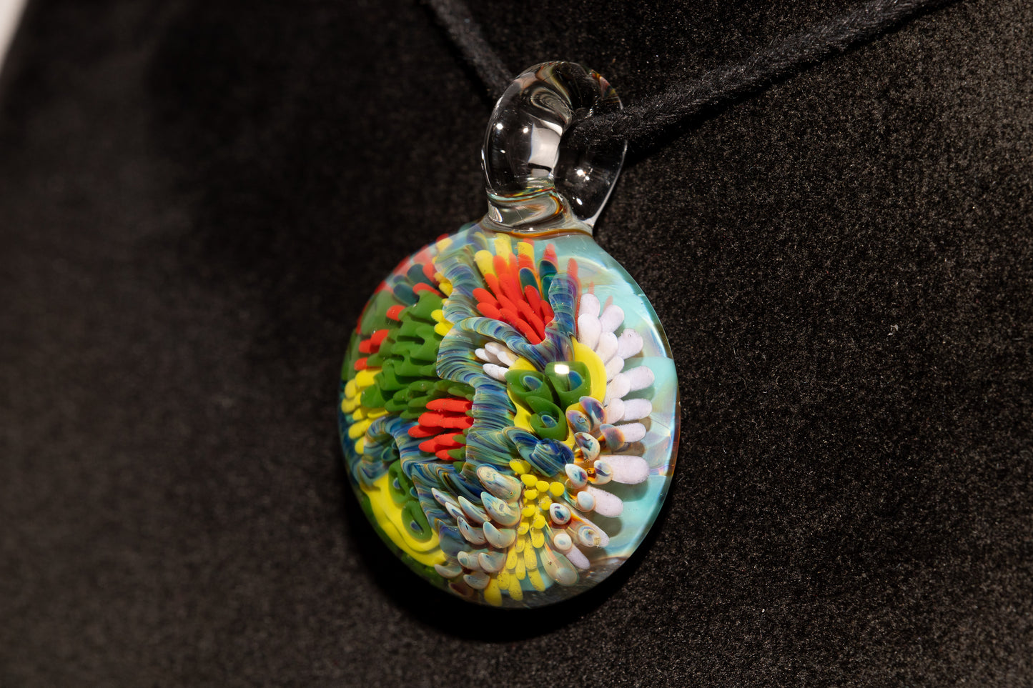Coral Reef Glass Pendant Necklace | Handblown Borosilicate Ocean Jewelry | Beach & Sea Inspired Gift