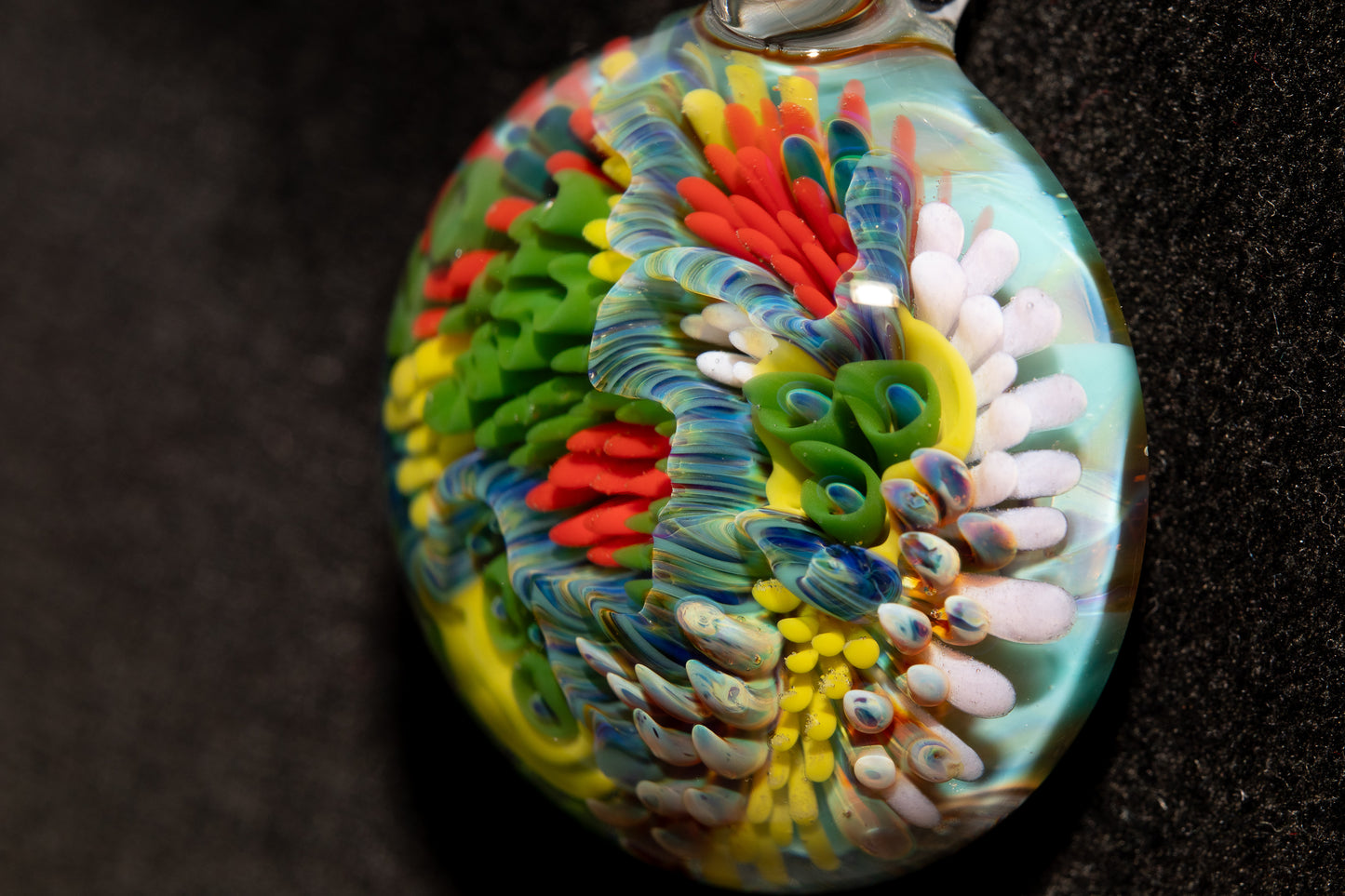 Coral Reef Glass Pendant Necklace | Handblown Borosilicate Ocean Jewelry | Beach & Sea Inspired Gift