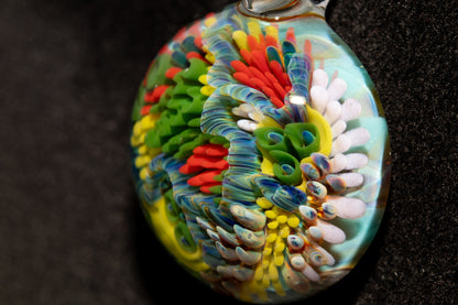 Coral Reef Glass Pendant Necklace | Handblown Borosilicate Ocean Jewelry | Beach & Sea Inspired Gift