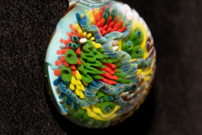 Coral Reef Glass Pendant Necklace | Handblown Borosilicate Ocean Jewelry | Beach & Sea Inspired Gift