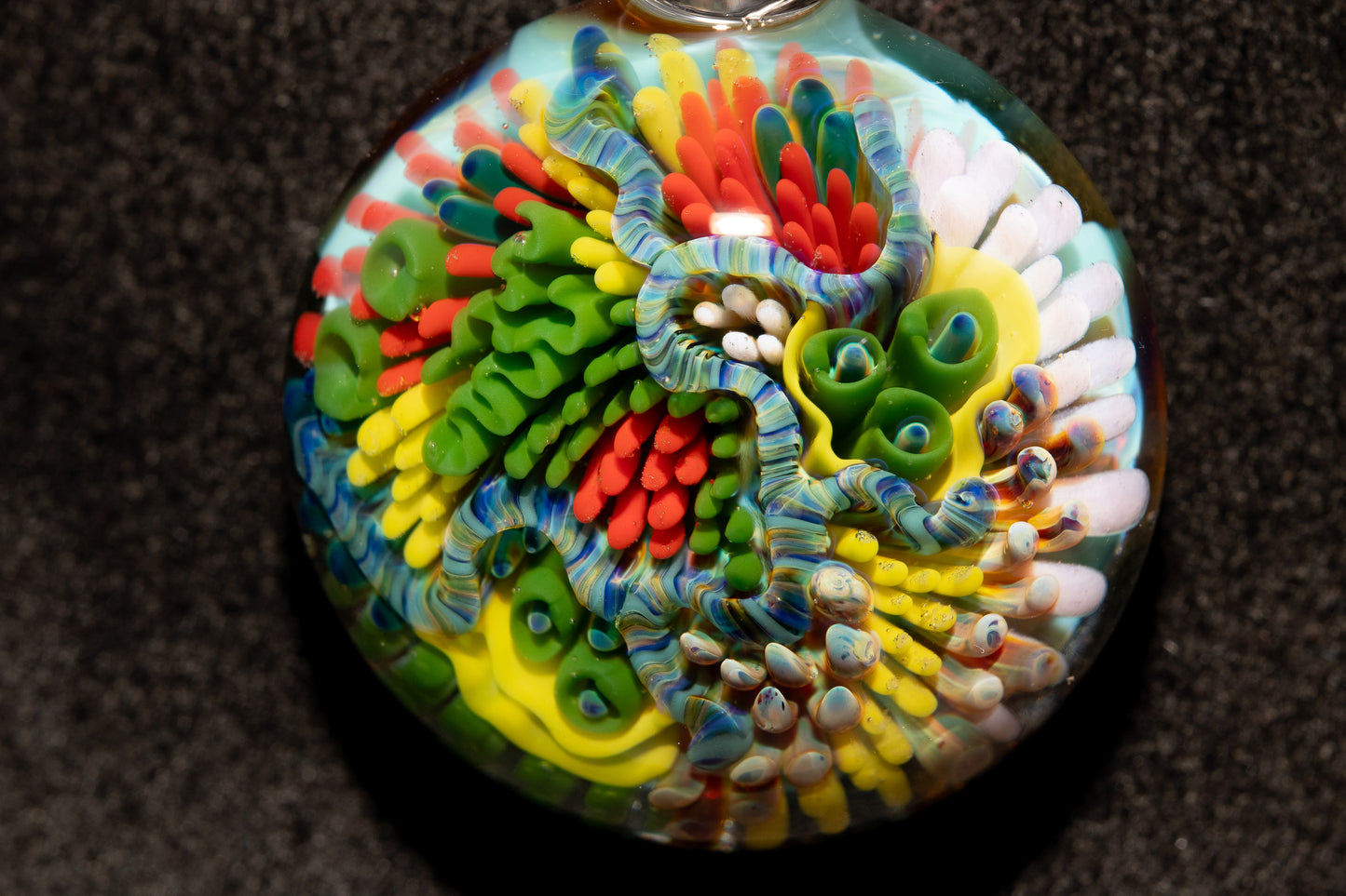 Coral Reef Glass Pendant Necklace | Handblown Borosilicate Ocean Jewelry | Beach & Sea Inspired Gift