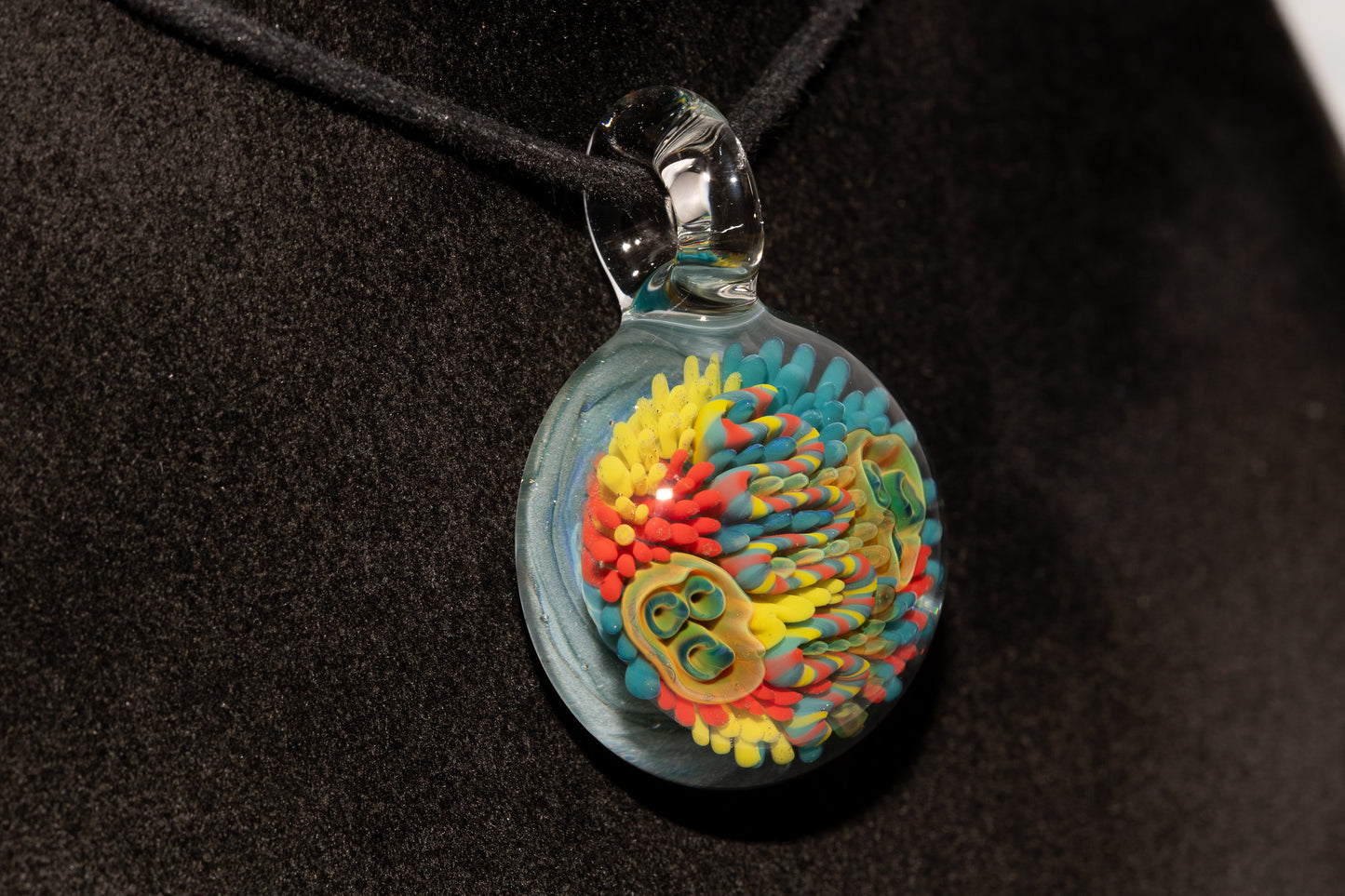 Coral Reef Glass Pendant Necklace | Handblown Borosilicate Ocean Jewelry | Beach & Sea Inspired Gift