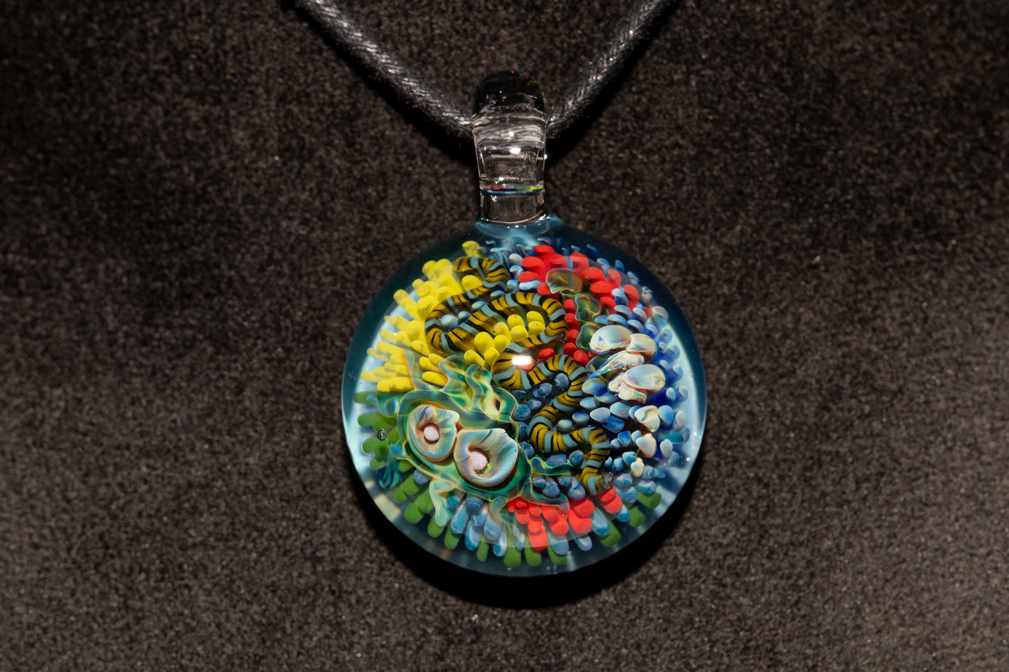 Coral Reef Glass Pendant Necklace | Handblown Borosilicate Ocean Jewelry | Beach & Sea Inspired Gift
