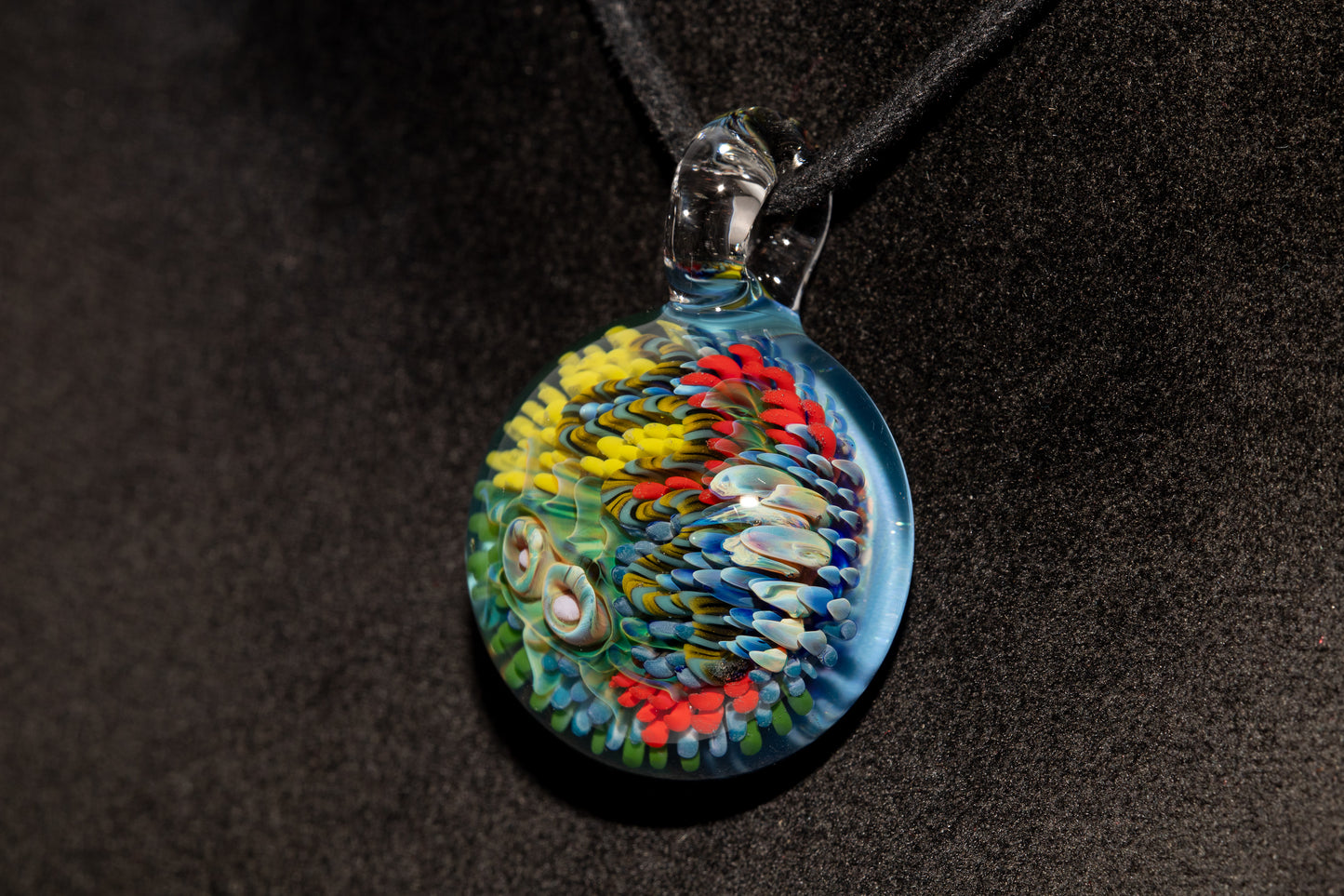 Coral Reef Glass Pendant Necklace | Handblown Borosilicate Ocean Jewelry | Beach & Sea Inspired Gift