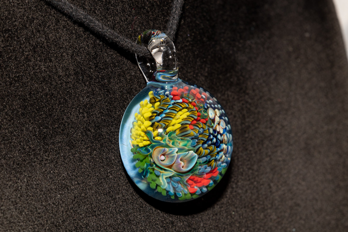 Coral Reef Glass Pendant Necklace | Handblown Borosilicate Ocean Jewelry | Beach & Sea Inspired Gift