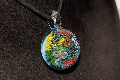 Coral Reef Glass Pendant Necklace | Handblown Borosilicate Ocean Jewelry | Beach & Sea Inspired Gift