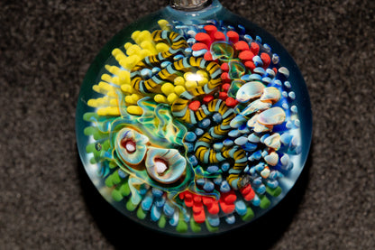 Coral Reef Glass Pendant Necklace | Handblown Borosilicate Ocean Jewelry | Beach & Sea Inspired Gift