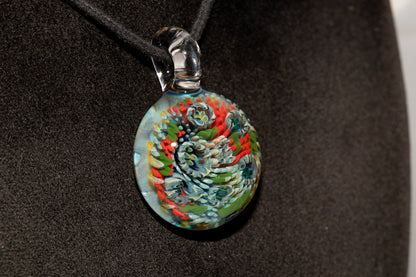 Coral Reef Pendant | Borosilicate Glass Ocean Jewelry | Beach Accessories | Sea Glass Necklace