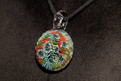 Coral Reef Pendant | Borosilicate Glass Ocean Jewelry | Beach Accessories | Sea Glass Necklace