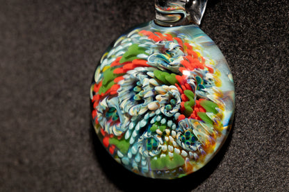 Coral Reef Pendant | Borosilicate Glass Ocean Jewelry | Beach Accessories | Sea Glass Necklace