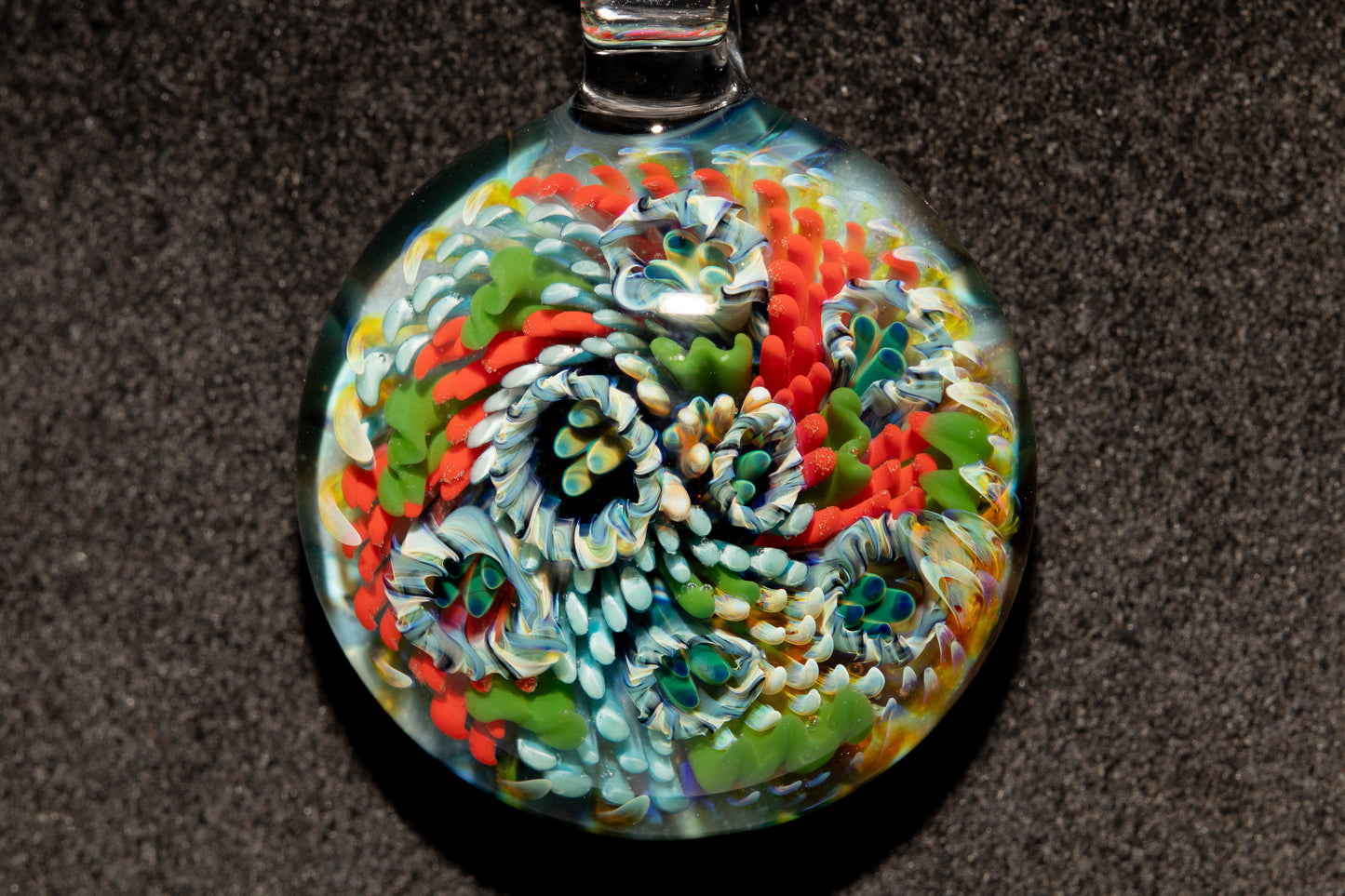 Coral Reef Pendant | Borosilicate Glass Ocean Jewelry | Beach Accessories | Sea Glass Necklace