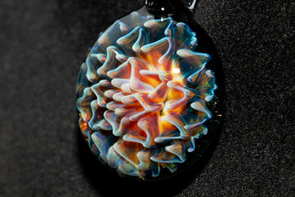 Collector Dahlia Pendant | Handmade Glass Necklace Jewelry | Unique Art Design