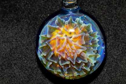 Collector Dahlia Pendant | Handmade Glass Necklace Jewelry | Unique Art Design