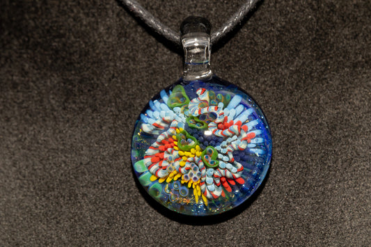 Coral Reef Glass Pendant Necklace | Handblown Borosilicate Ocean Jewelry | Beach & Sea Inspired Gift