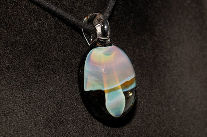 Artisan Glass Mushroom Pendant | Forest Fungi Inspired Jewelry | Unique Necklace | Collector Art Gift