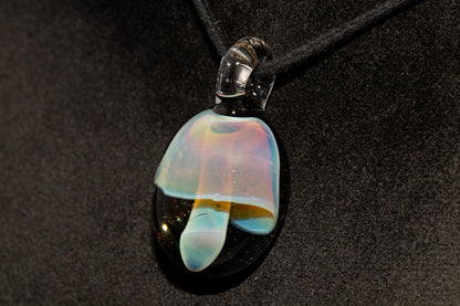 Artisan Glass Mushroom Pendant | Forest Fungi Inspired Jewelry | Unique Necklace | Collector Art Gift