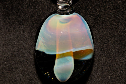 Artisan Glass Mushroom Pendant | Forest Fungi Inspired Jewelry | Unique Necklace | Collector Art Gift