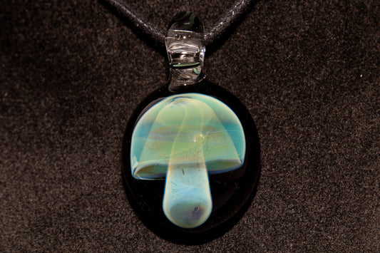 Mushroom Glass Pendant | Psychedelic Jewelry | Heady Glass Art | Handmade Necklace Gift