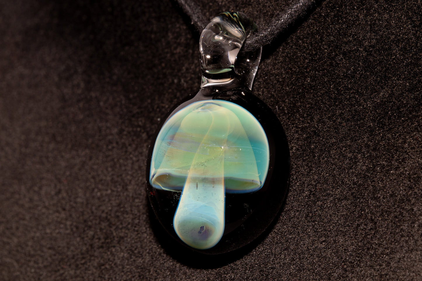 Mushroom Glass Pendant | Psychedelic Jewelry | Heady Glass Art | Handmade Necklace Gift