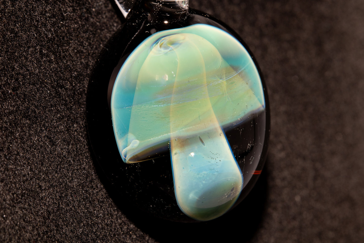Mushroom Glass Pendant | Psychedelic Jewelry | Heady Glass Art | Handmade Necklace Gift