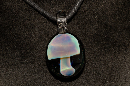 Mushroom Glass Pendant | Psychedelic Jewelry | Heady Glass Art | Handmade Necklace Gift