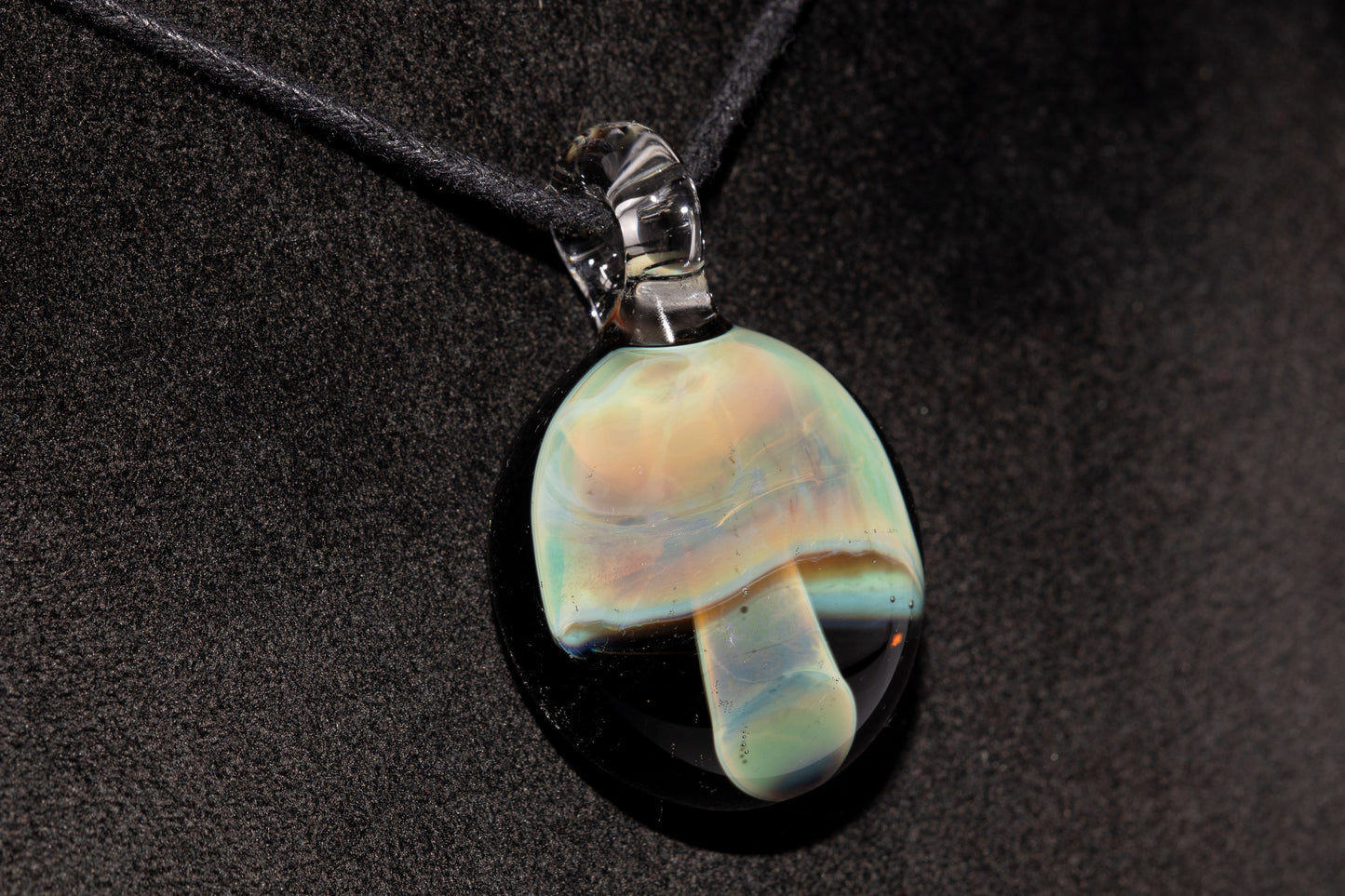 Borosilicate Mushroom Pendant | Mycology Inspired Jewelry | Heady Glass Necklace | Artisan Gift