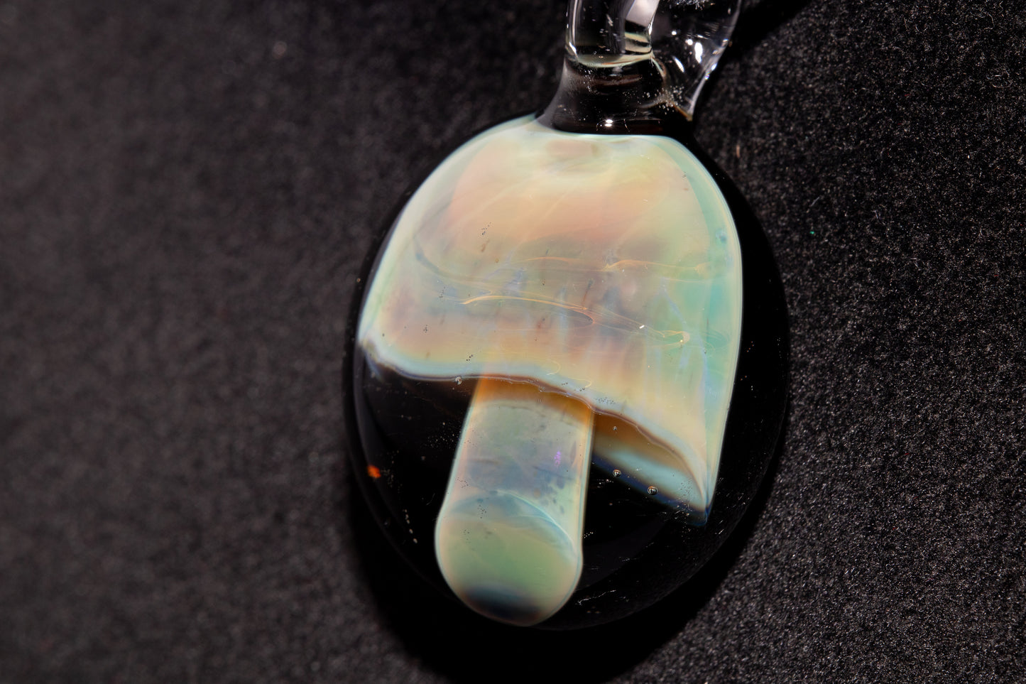 Borosilicate Mushroom Pendant | Mycology Inspired Jewelry | Heady Glass Necklace | Artisan Gift