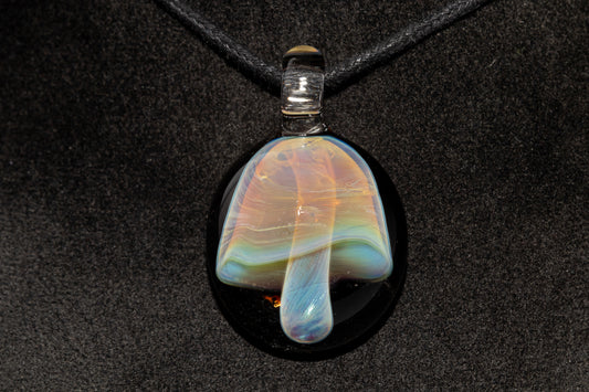 Glass Mushroom Pendant | Forest Fungi Jewelry | Handmade Necklace | Artisan Glass Art Gift