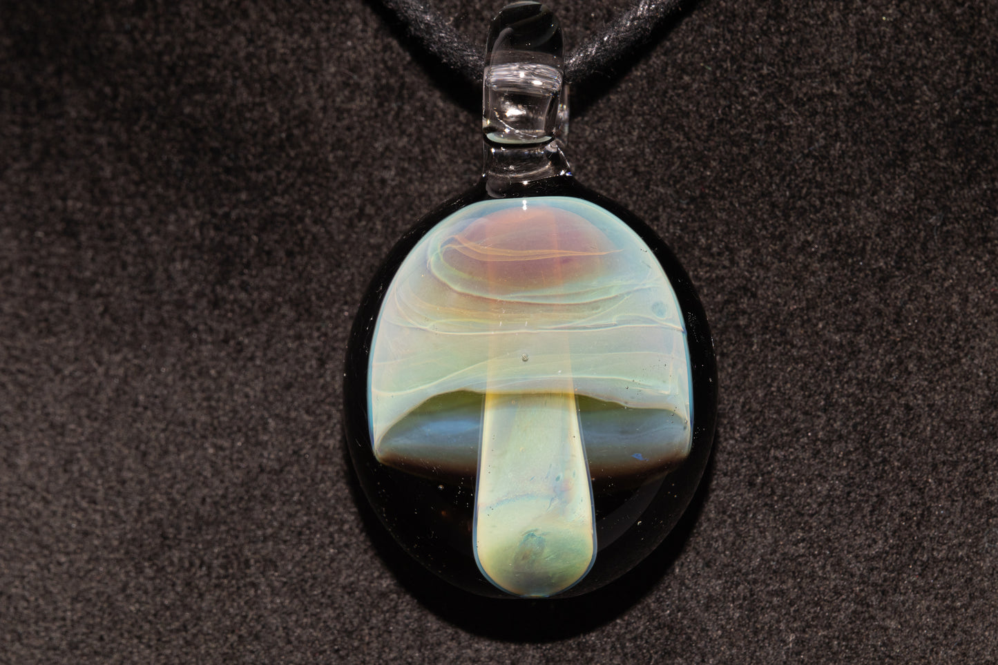 Artisan Glass Mushroom Pendant | Forest Fungi Inspired Jewelry | Unique Necklace | Collector Art Gift