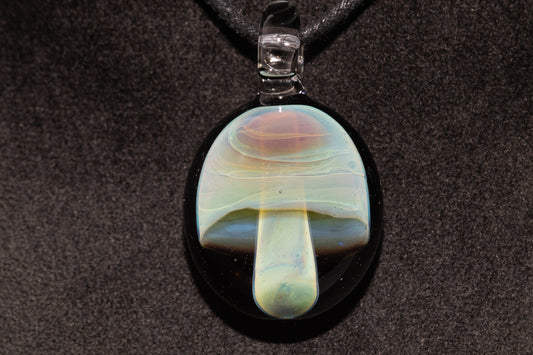 Artisan Glass Mushroom Pendant | Forest Fungi Inspired Jewelry | Unique Necklace | Collector Art Gift