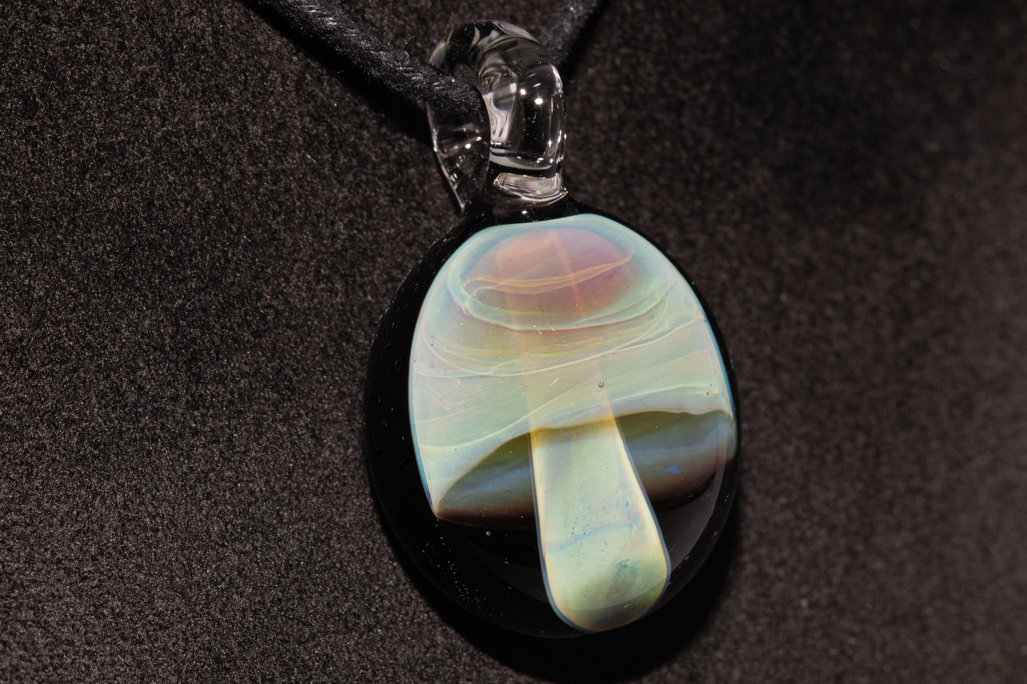 Artisan Glass Mushroom Pendant | Forest Fungi Inspired Jewelry | Unique Necklace | Collector Art Gift