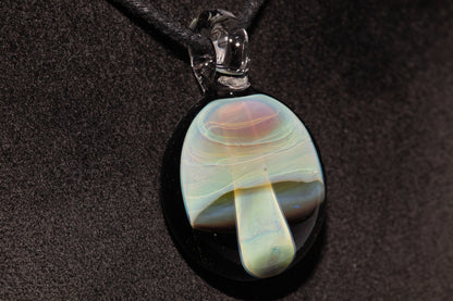 Artisan Glass Mushroom Pendant | Forest Fungi Inspired Jewelry | Unique Necklace | Collector Art Gift