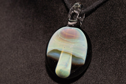 Artisan Glass Mushroom Pendant | Forest Fungi Inspired Jewelry | Unique Necklace | Collector Art Gift