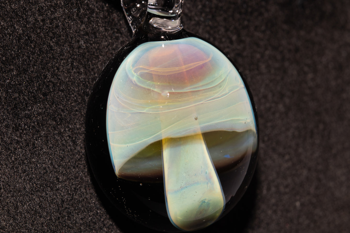 Artisan Glass Mushroom Pendant | Forest Fungi Inspired Jewelry | Unique Necklace | Collector Art Gift