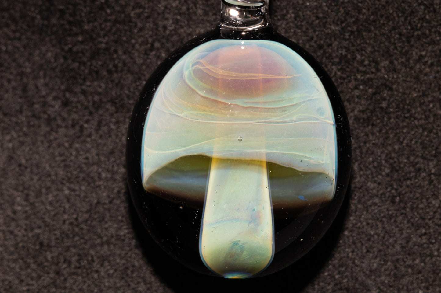 Artisan Glass Mushroom Pendant | Forest Fungi Inspired Jewelry | Unique Necklace | Collector Art Gift