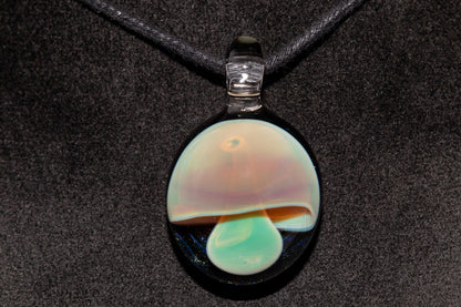 Artisan Glass Mushroom Pendant | Forest Fungi Inspired Jewelry | Unique Necklace | Collector Art Gift