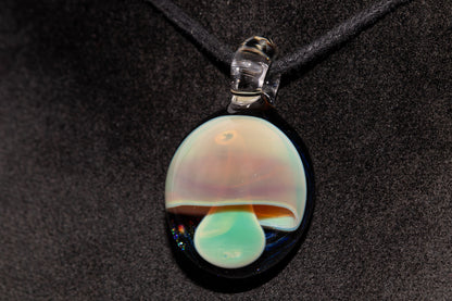 Artisan Glass Mushroom Pendant | Forest Fungi Inspired Jewelry | Unique Necklace | Collector Art Gift