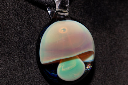 Artisan Glass Mushroom Pendant | Forest Fungi Inspired Jewelry | Unique Necklace | Collector Art Gift