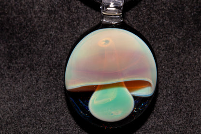 Artisan Glass Mushroom Pendant | Forest Fungi Inspired Jewelry | Unique Necklace | Collector Art Gift