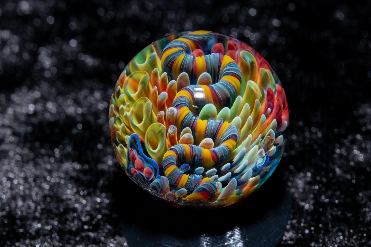 Coral Reef Glass Marble Set | 25mm Glass Marbles | Handblown Borosilicate Glass | Collectible Functional Glass