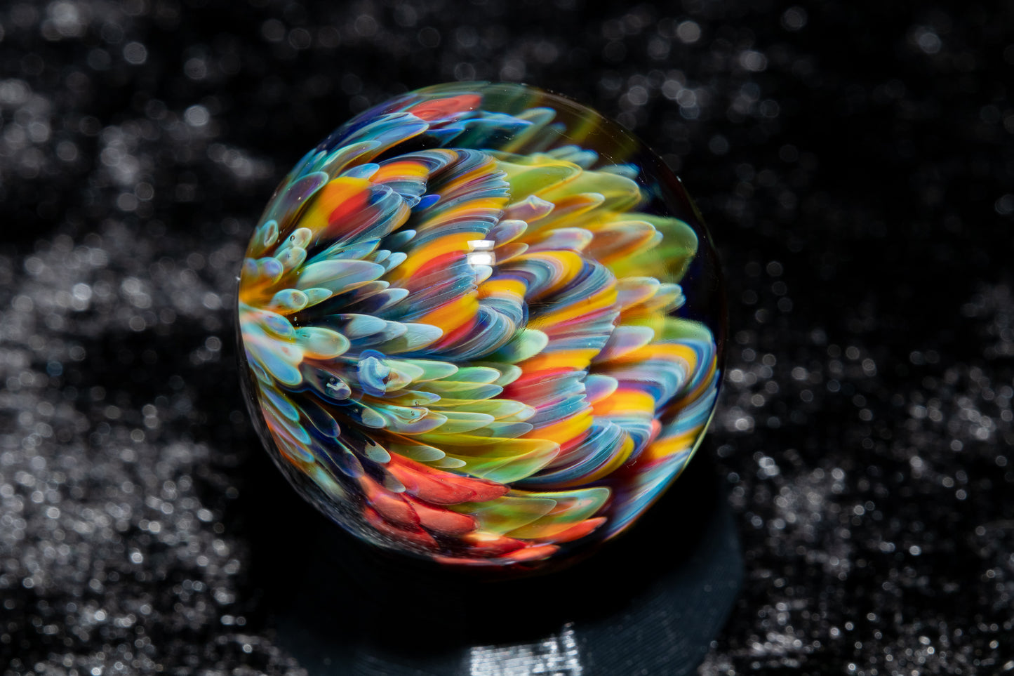 Coral Reef Glass Marble Set | 25mm Glass Marbles | Handblown Borosilicate Glass | Collectible Functional Glass