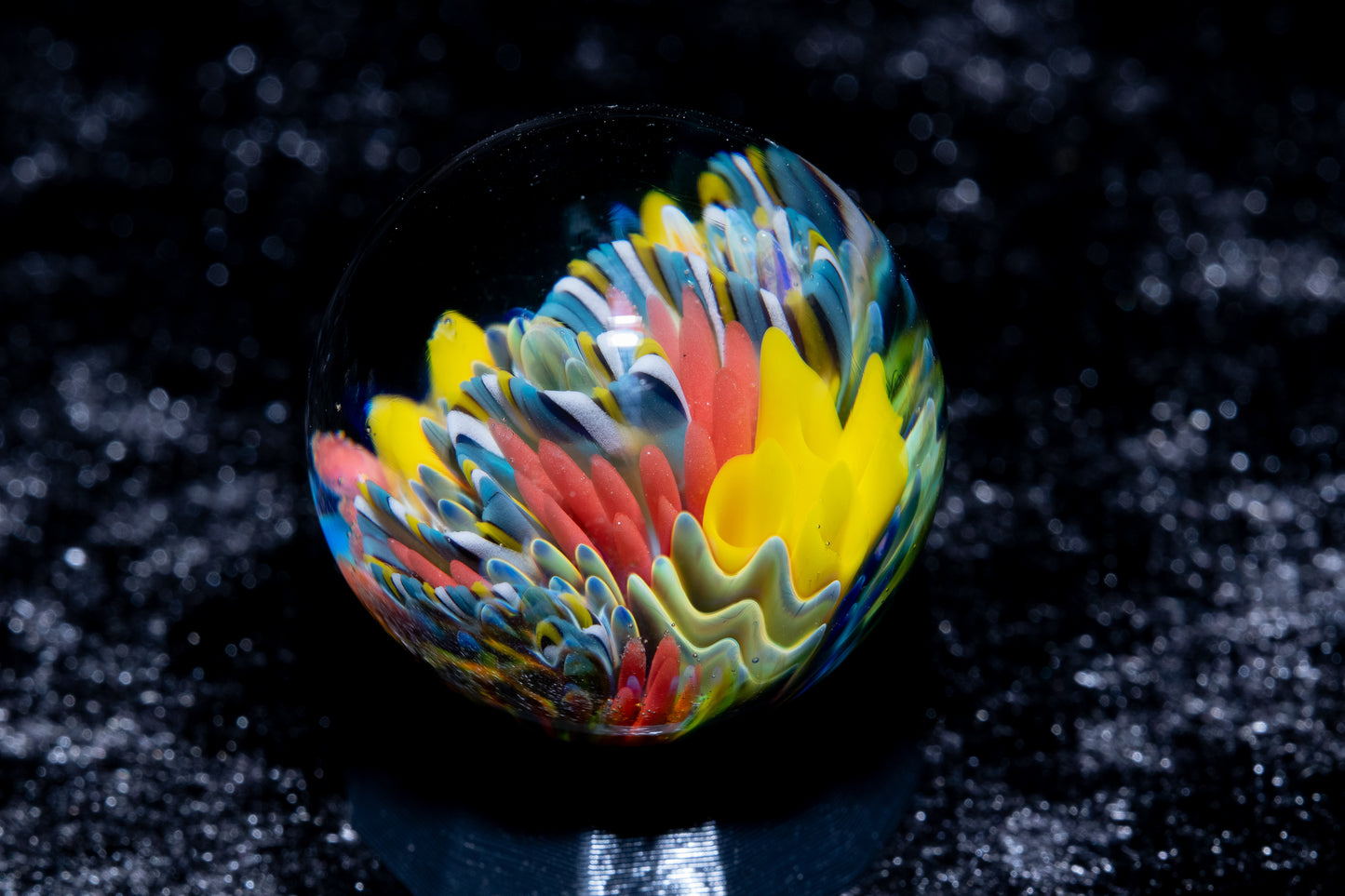 Coral Reef Glass Marble Set | 25mm Glass Marbles | Handblown Borosilicate Glass | Collectible Functional Glass