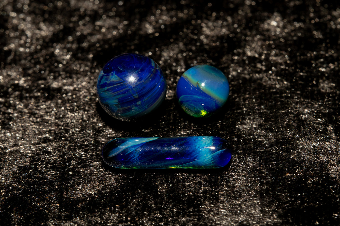 Coral Reef Glass Marble Set | 25mm Glass Marbles | Handblown Borosilicate Glass | Collectible Functional Glass