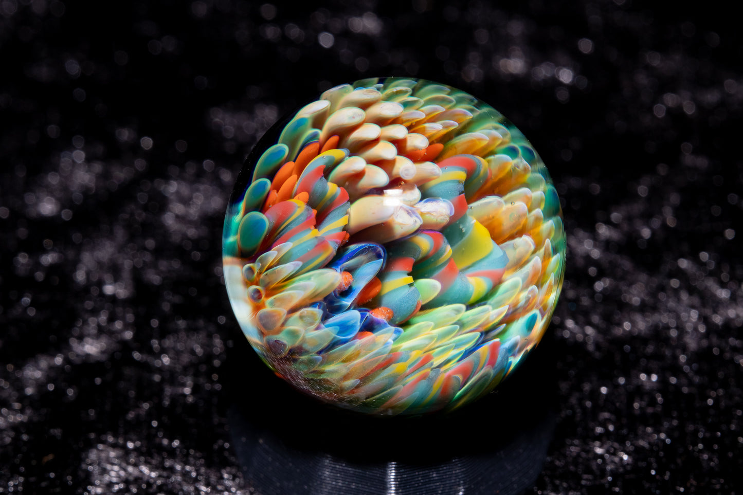 Coral Reef Glass Marble Set | 25mm Glass Marbles | Handblown Borosilicate Glass | Collectible Functional Glass