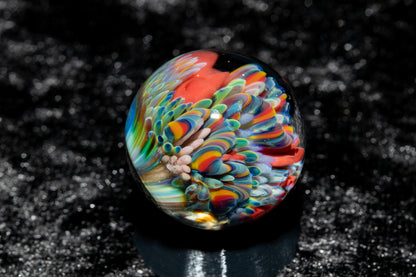 Coral Reef Glass Marble Set | 25mm Glass Marbles | Handblown Borosilicate Glass | Collectible Functional Glass